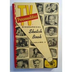 TV Personalities 1957 Sketch Book Movie Film Stars TV Shows 159 Pages Original